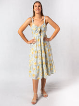 Load image into Gallery viewer, Amira Midi Dress - Blue Floral
