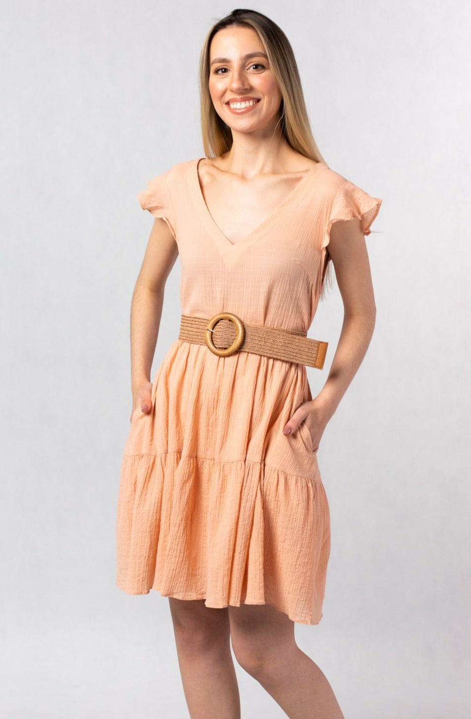 Emmy Mini Dress - Peach
