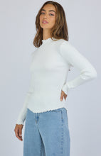 Load image into Gallery viewer, Carly High Neck Knit Top - White
