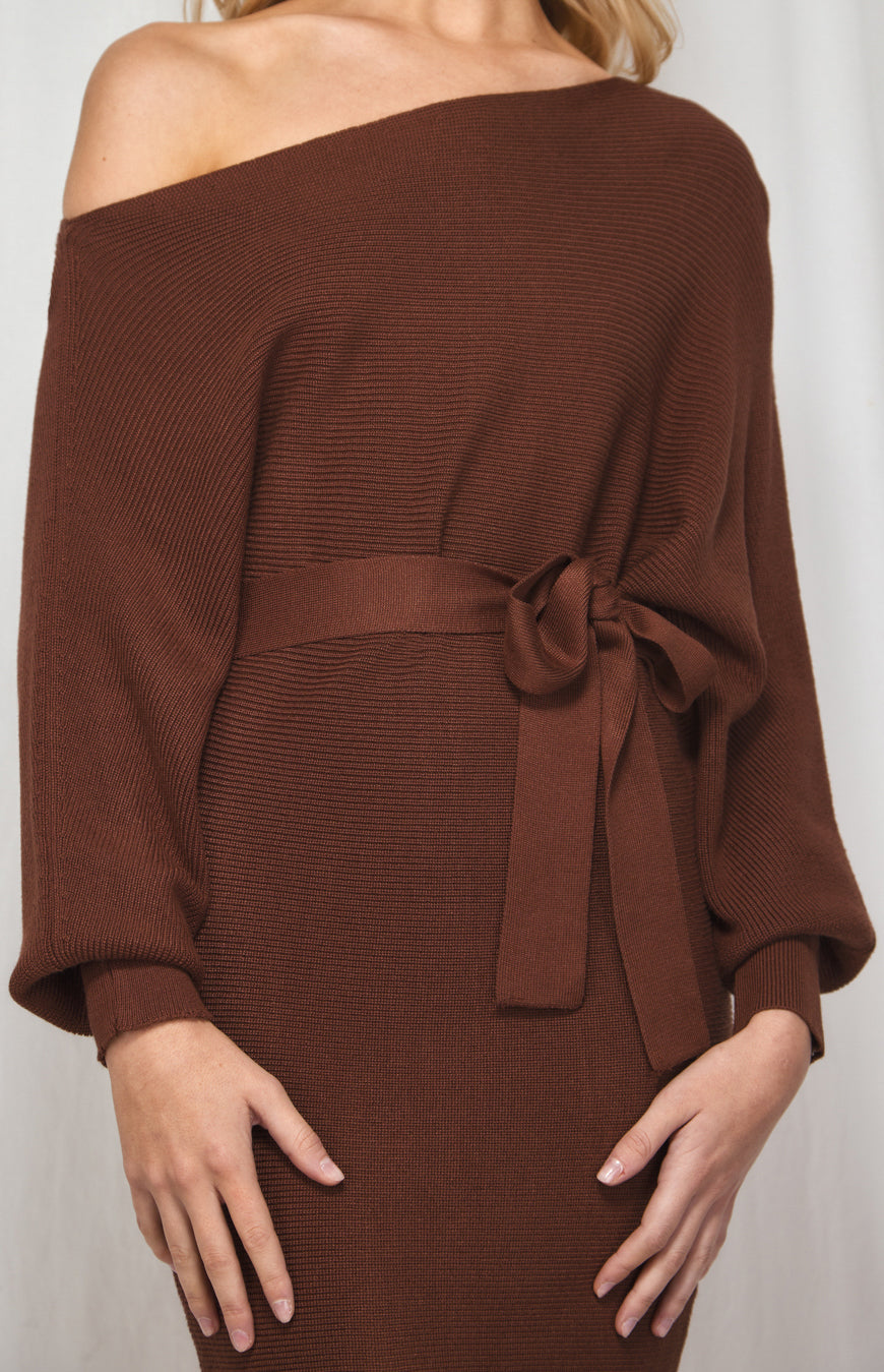 Dakota Knit Dress - Mocha  Flamboyant Co