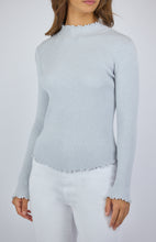 Load image into Gallery viewer, Carly High Neck Knit Top - Grey

