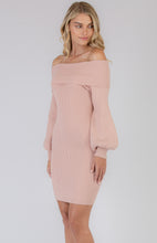 Load image into Gallery viewer, Lily Midi Dress Off the Shoulder - Blush
