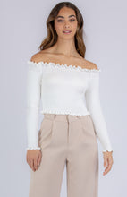 Load image into Gallery viewer, Tessa Knit Crop - White

