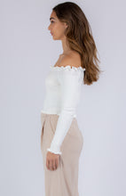 Load image into Gallery viewer, Tessa Knit Crop - White
